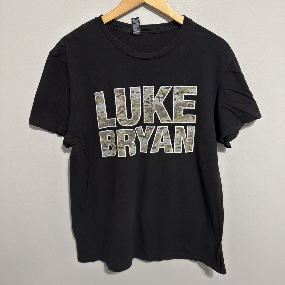 Luke Bryan 2021 Proud to be Right Here Tour T-shirt Size Large Camo